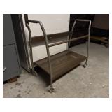 Retro Rolling Wood TV Cart