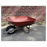 Red Metal Wheelbarrow
