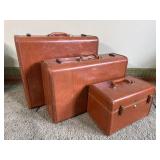 Vintage Samsonite Brown Luggage Set