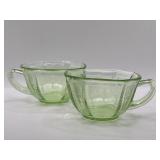 Anchor Hocking Uranium Glass Tea Cups