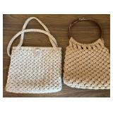 Bobo Macrame Handbag Purse Pair