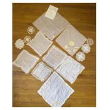 Vintage Embroidered Linens & Doilies