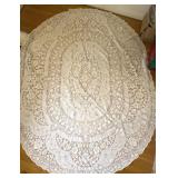 Ornate Oval Lace Tablecloth
