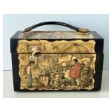 Vintage Decoupage Wood Box Purse