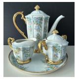 Porcelain Tea Set on Tray