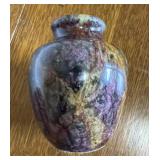 Rhodonite Stone Ink Well Small Polished Urn Jar