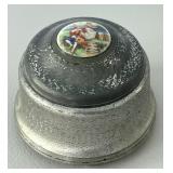 Vintage Vanity Powder Aluminum Musical Box