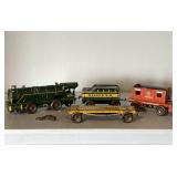 Ranger RR Litho Tin Wind Up Toy Train w/ Key