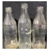 Vintage Coca-Cola Pressed Glass Bottles