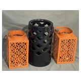 3 Decorative Candle Lanterns
