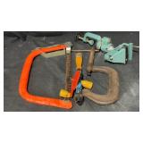 C-Clamp, Hand Drill, Bow Saw & Swivel Clamp