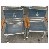 2 Vintage Boat U.S. Aluminum Chairs Approx 32in