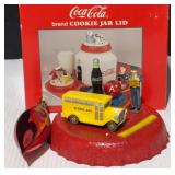 Coca Cola Brand Cookie Jar Lid & Ornament