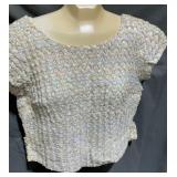 Vintage Iridescent Sequin Evening  Blouse