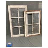 2 Vintage Wood Window Sashes