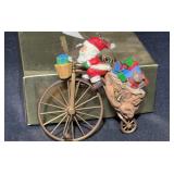 Hallmark Cycling Santa Christmas Ornament 1982