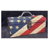 American Flag Tool Box 16x7x7.5in