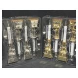 Silver & Gold Colored Electric Candles NIP