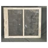 Vintage 2-Pane Wood Window Sash 31x37in