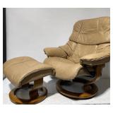 Ekornes Stressless Leather Recliner & Ottoman