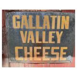 Gallatin Valley Cheese Vintage Metal Sign