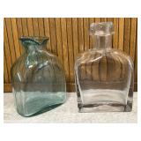 Ship Decanter & Colombian Art Glass Pitcher