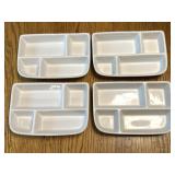 White Ceramic Divided Dinner Trays