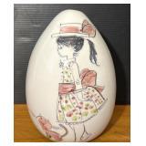 Italian Ceramic Handpainted Egg Large
