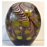 Murano Art Glass Swirl & Dots Vase