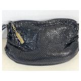 Whiting & Davis Navy Metal Mesh Evening Bag