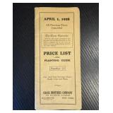 1928 Chase Brothers Planting & Price Guide