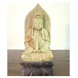 Carved Stone Buddha Guanyin Figure