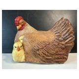 Hen With Chicks Figurine