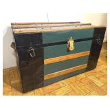 Antique Green Steamer Trunk