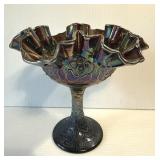 Fenton Carnival Glass Persian Medallion Compote