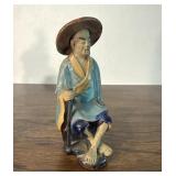 Chinese Shiwan Mudman Figure With Hat