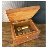 Edelweiss Wood Mechanical Music Box