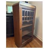 Art Deco Small Wood Curio Cabinet