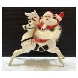 Vintage Santa Riding Reindeer Decoration