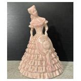 Vintage Southern Belle Pottery Figurine Pink