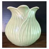 Red Wing Pottery Tulip Cabbage Vase Green
