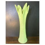 Fenton Custard Uranium Glass Tall Lime Vase