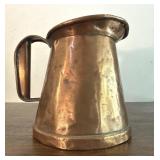 Antique Copper Tavern Jug Hand Made Pitcher
