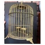 Vintage Brass Hanging Birdcage