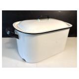 White Enamel Roasting Pan
