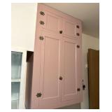 Vintage Pink Wood Cabinet