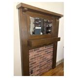 Tiger Oak Fireplace Mantel Surround Vintage