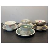 Tea Cups & Saucers Royal Stafford Enesco Occupied