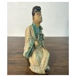 Chinese Shiwan Mudman Clay Figure In Robe
