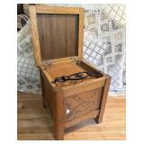 Antique Shoe Shine Stool Wood Cobbler Box
